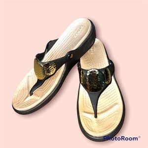 Crocs Gold & Brown Sandals